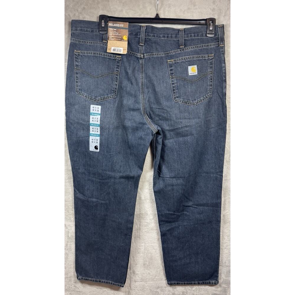 Carhartt NEW Jeans Pants Mens 42X32 Holter Denim Relaxed Fit Straight Leg Zipper
